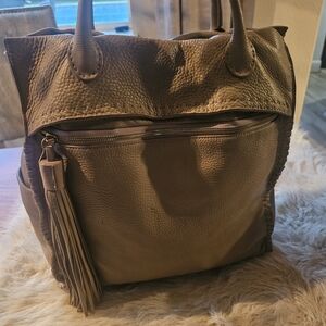 Hobo Tan Leather Shoulder Bag